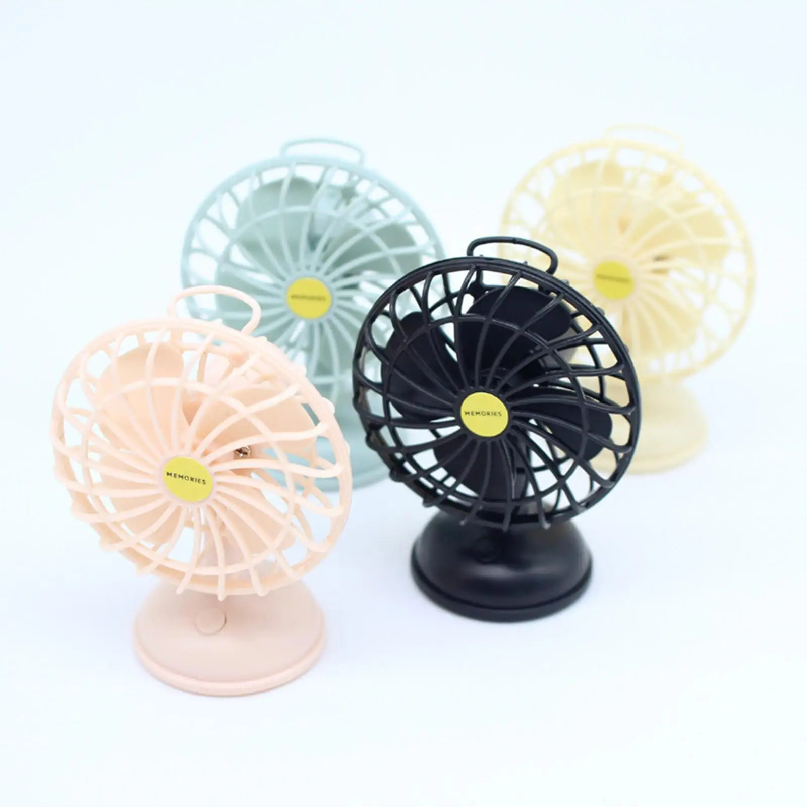 Dollhouse Desk Fan Miniature Cooling Fan 1:12 1:6 Mini Table Fan for Dollhouse