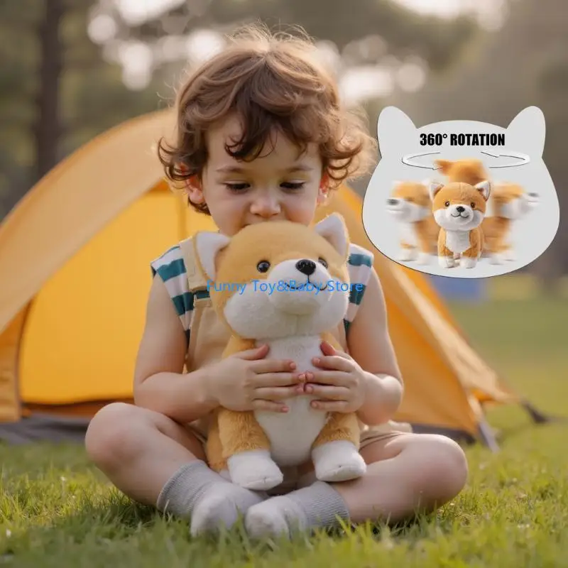 Cachorro peluche electrónico interactivo realista, juguete que ladra y mueve para niños, juega, regalo cumpleaños, C90B