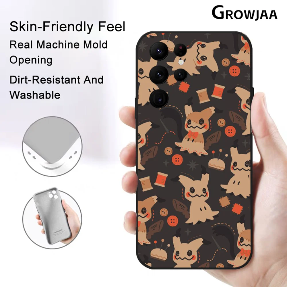 Cute Mimikyus Halloween Phone Case for Samsung Galaxy S24 Ultra S22 S23 Ultra S21 S20 5G Protective Silicone TPU Funda