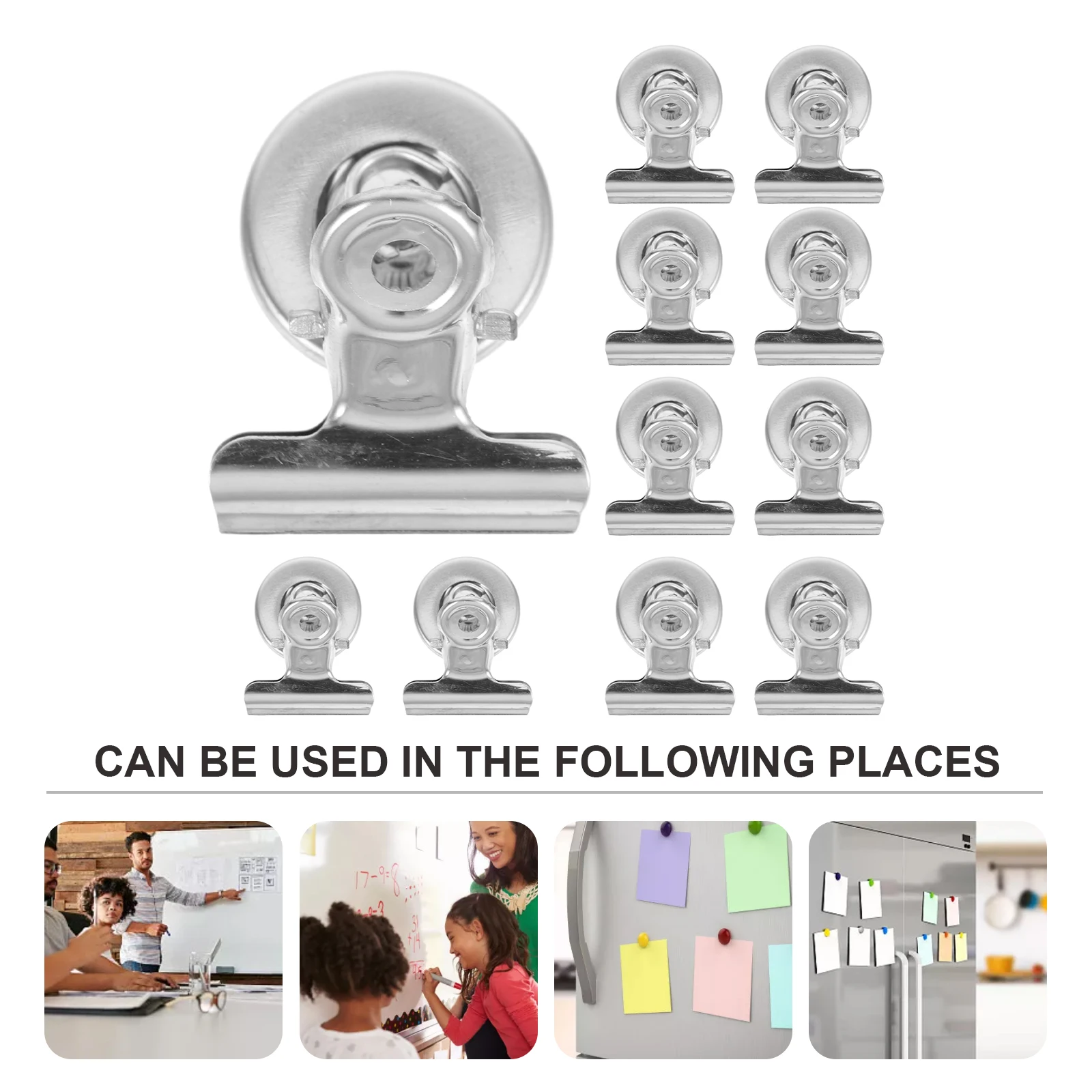 12 個磁気クリップホワイトボード金属表面強力なマグネットクリップ ganizer 家庭用キッチンツールペーパーホルダーオフィス