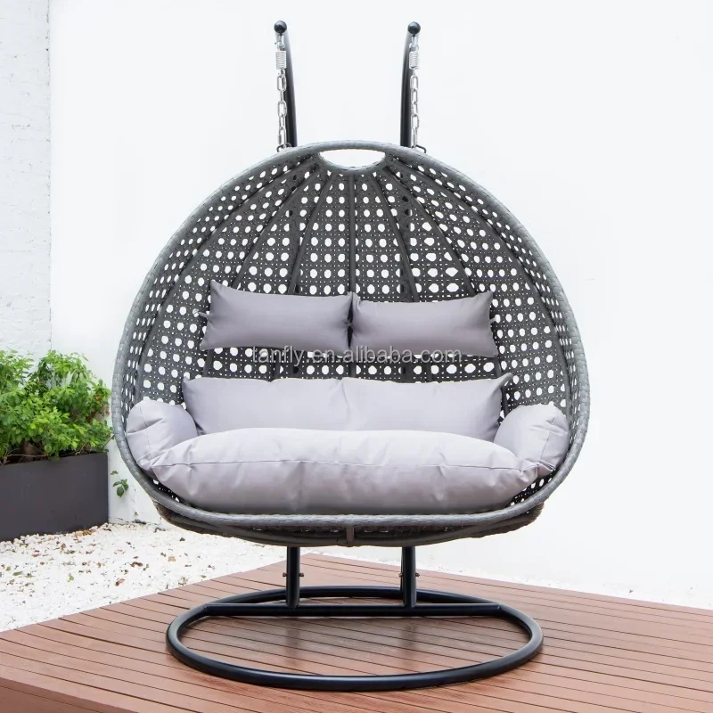 High Quality Rattan Egg Chair Garden Furniture Courtyard Wicker Swing Chair Outdoor