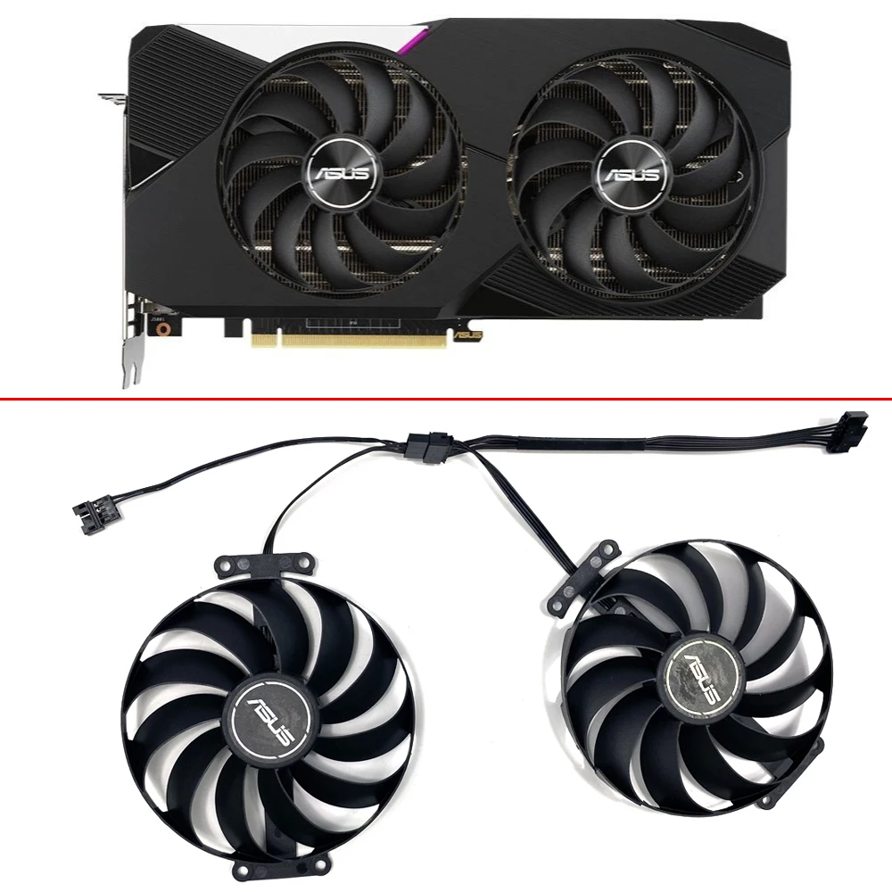 

NEW Cooling Fan 95mm 7pin CF1010U12S T129215SU RTX3070 3060TI GPU FAN For ASUS Dual RTX 3060 Ti 3070 GPU Graphics Card fans