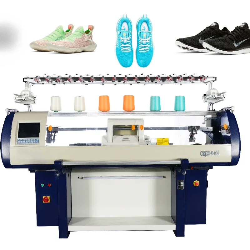 Jacquard upper shoe knitting machine