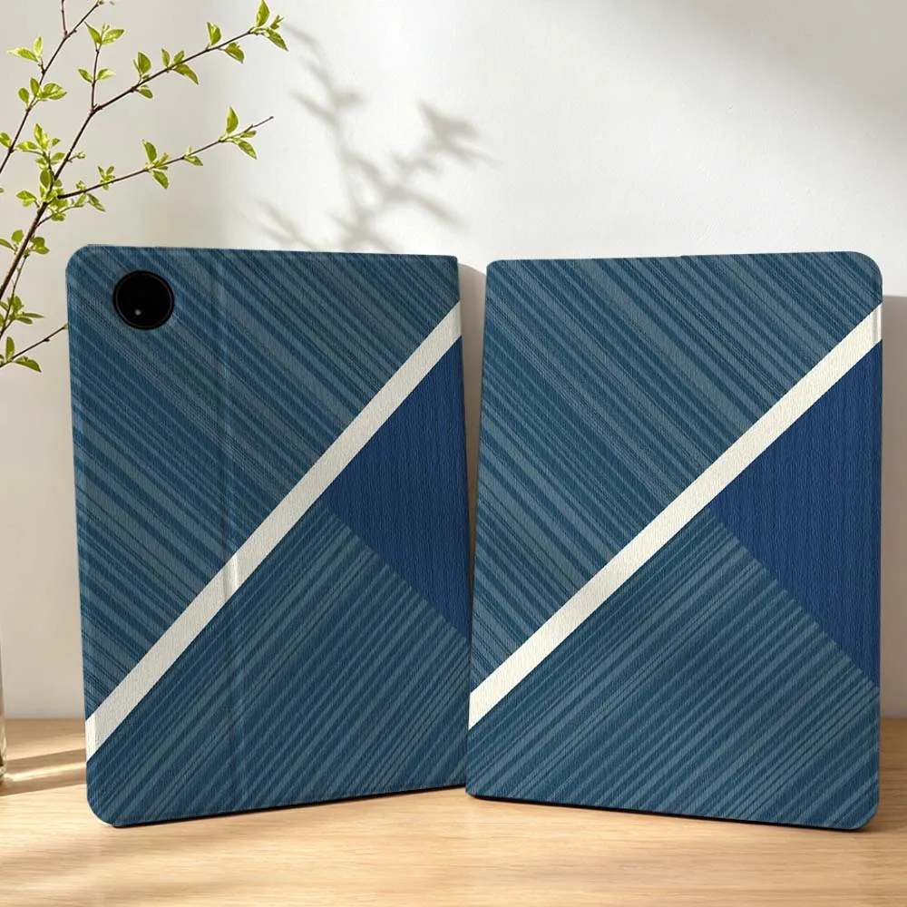 Diagonal Stripe Pattern For Lenovo Xiaoxin Pad Pro Tab P12 P11 11 13 11.2 11.5 10.6 inch K11 Plus Tablet Case Pen Tray