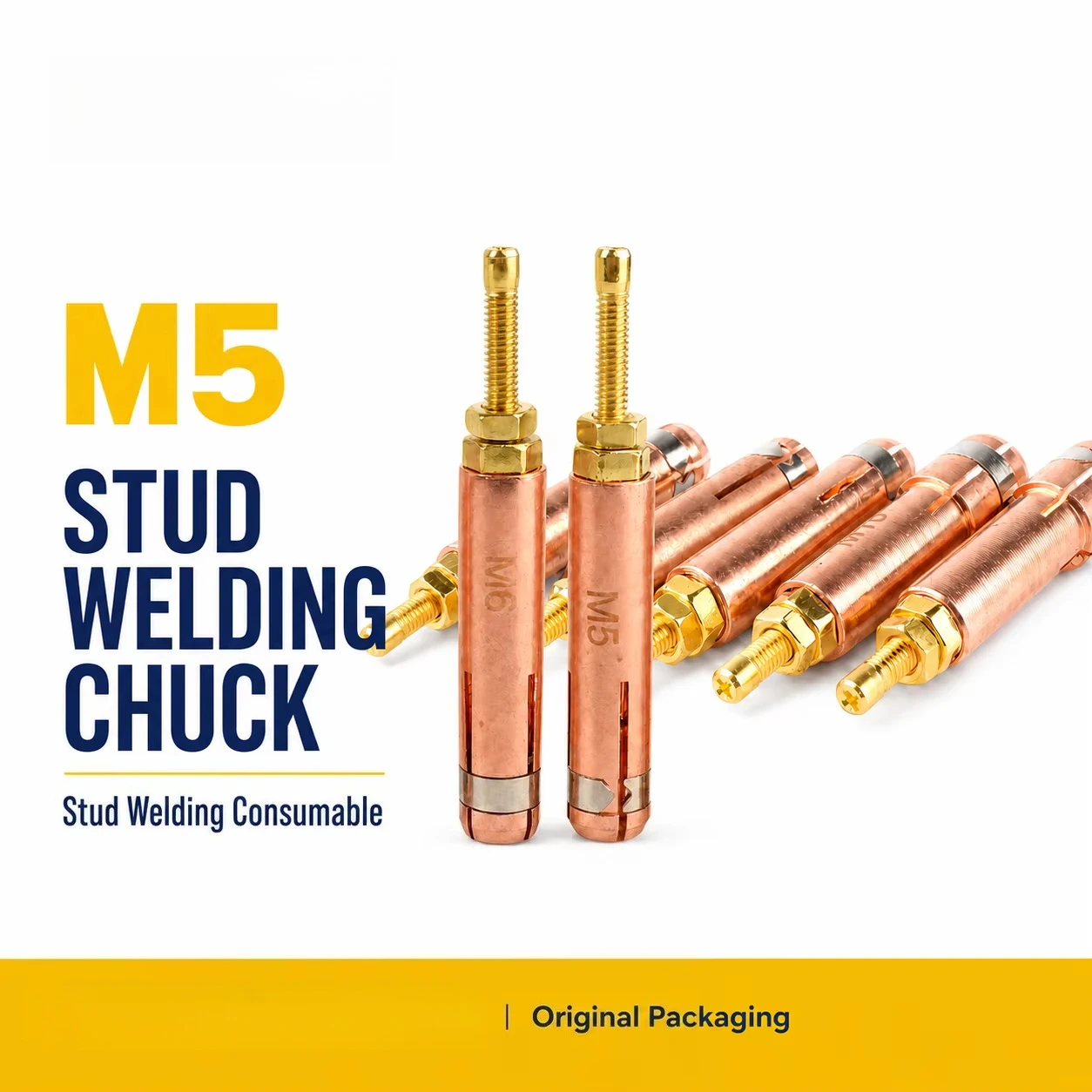 10Pcs Collet Chuck M3 M4 M5 M6 M8 M10 Fit CD Capacitor Discharge Stud Welding Gun Machine Spare Parts New