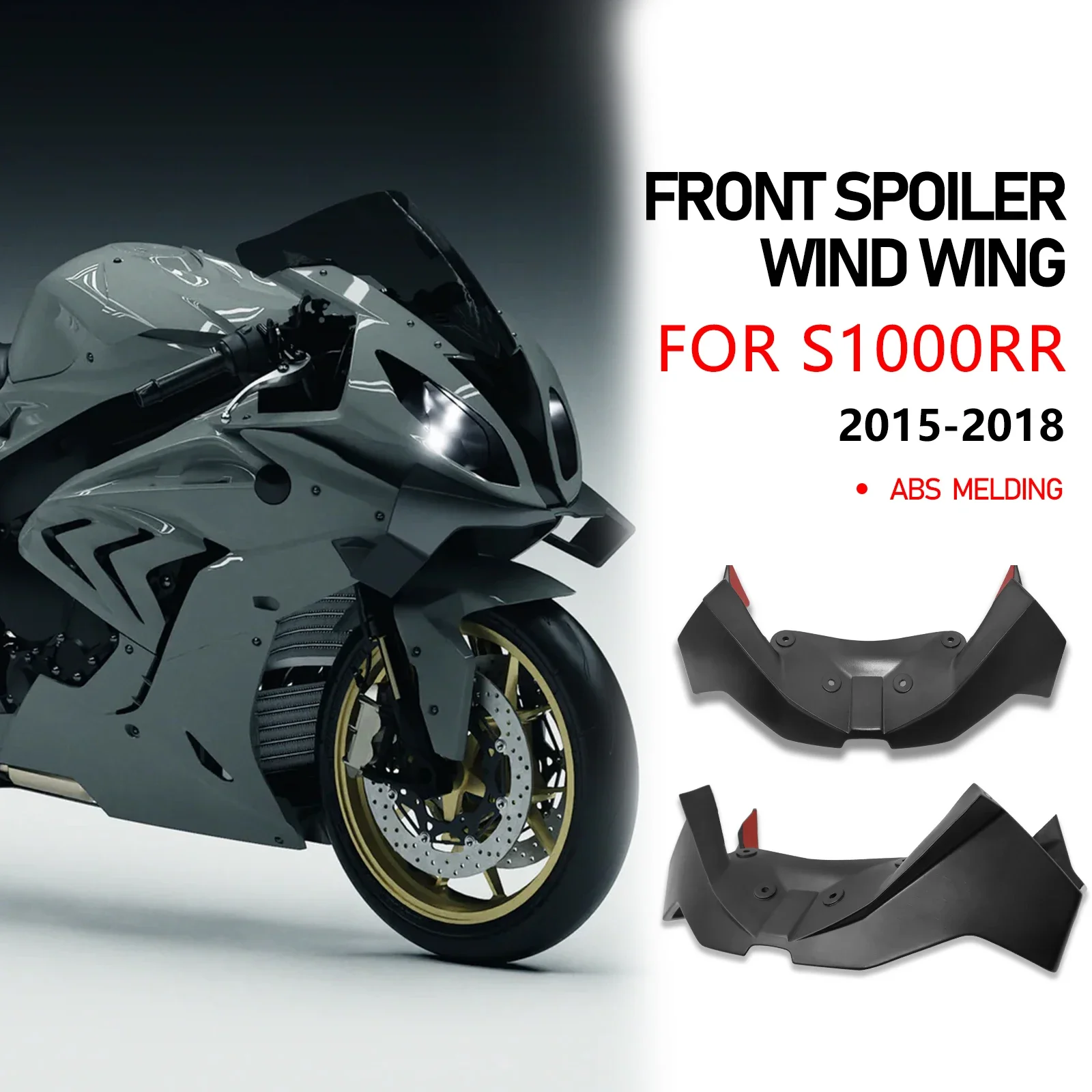For BMW S1000RR 2015 2016 2017 2018 Motorcycle Downforce Naked Frontal Spoilers Winglet Aerodynamic Wing Front Spoiler Kit