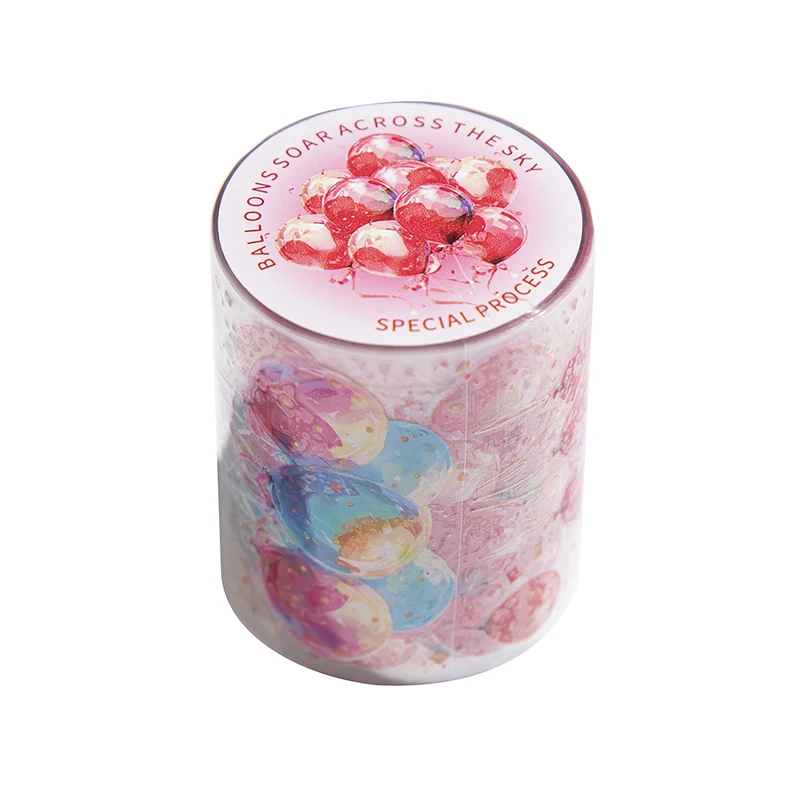 1 roll balloon theme PET stickers DIY collage Decorative paper Scrapbooking Material handmade Diary Album Junk Journal Supplies