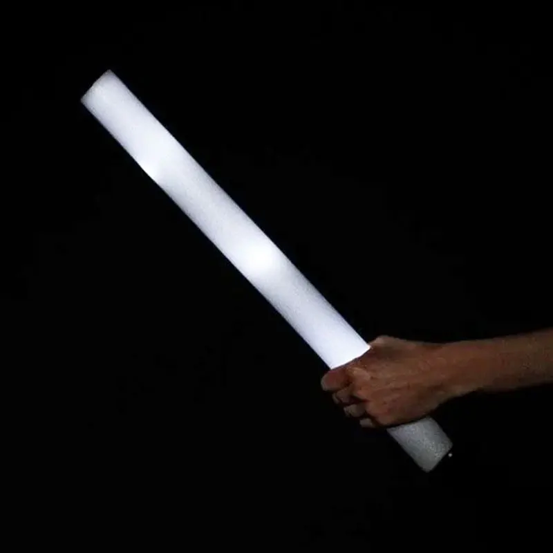 Foam Glow Sticks 20pcs 18.9inch LED Foam Sticks with 3 Light Modes LED Strobe Stick Light Up Foam Sticks Wedding Party Favors