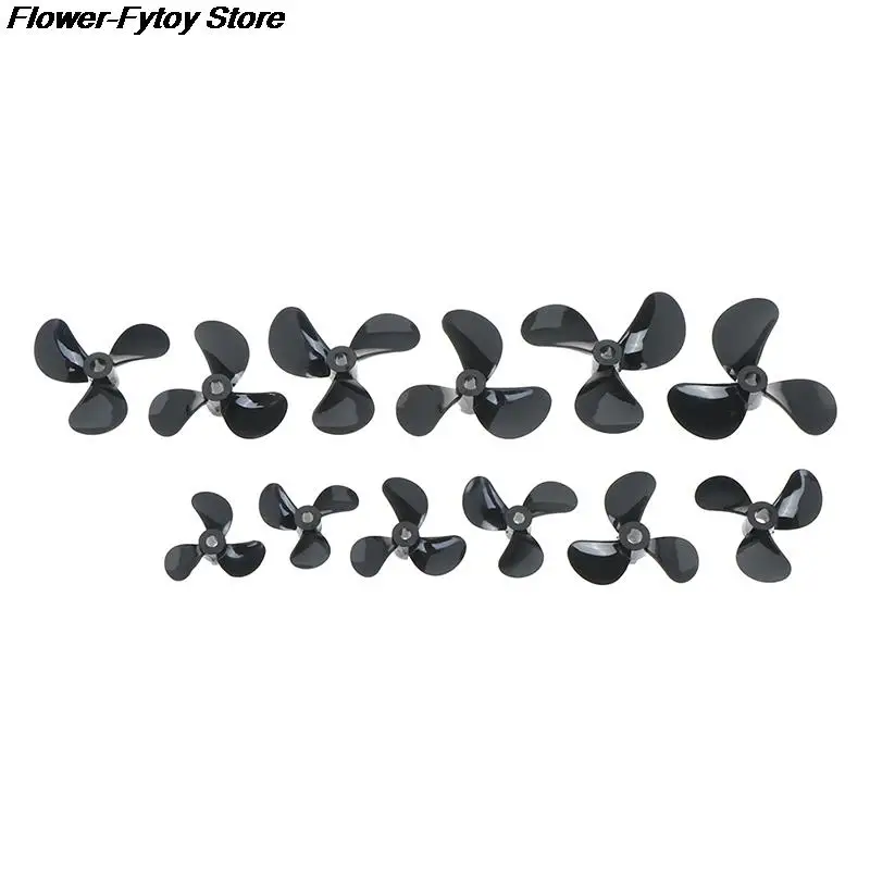 1 pairs 3 Blades 4mm High Strength D28/32/36/40/44/48mm Rc Boat Three Blades Paddle Nylon Boat Propeller Positive & Reverse