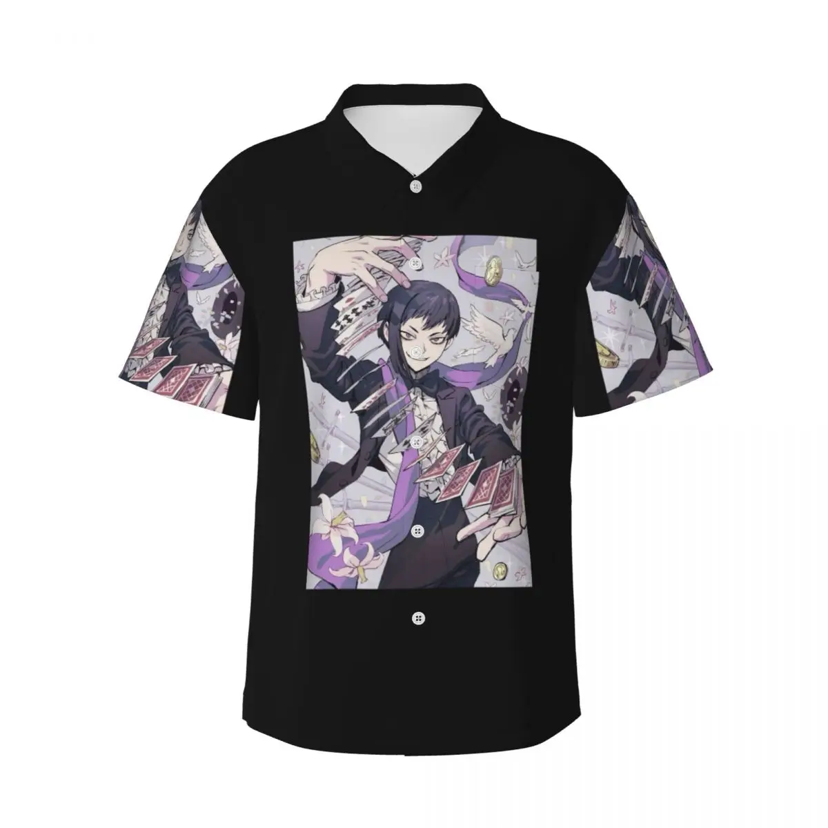 

Gen Asagiri Dr Stone Apan аниме мужские рубашки гавайская рубашка с коротким рукавом забавные топы на пуговицах для летнего пляжа