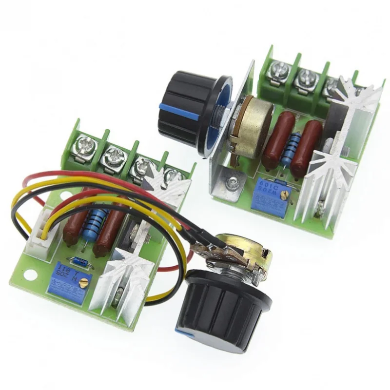 

AC 220V 2000W SCR Voltage Regulator Module Dimmer Motor Speed Controller Thermostat Electronic