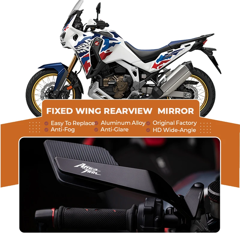 

Folding Motorcycle Wind Wing Aluminum Alloy Side Rearview Mirror For HONDA Africa Twin CRF1100 CRF1100L AfricaTwin LNC750S