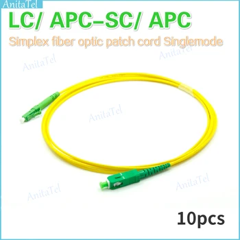 10 pz/borsa LC/ APC-SC/ APC cavo Patch in fibra ottica Simplex SC - LC cavo Jumper ottico monomodale 9/125 SM FTTH