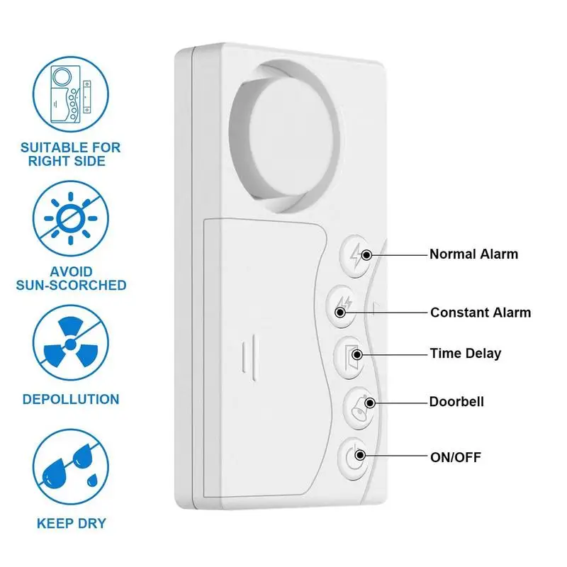 Refrigerator Door Alarm Freezer Door Alarm When Left Open Alarm Security Anti-Theft System Set Smart Home Door Sensor Magnetic