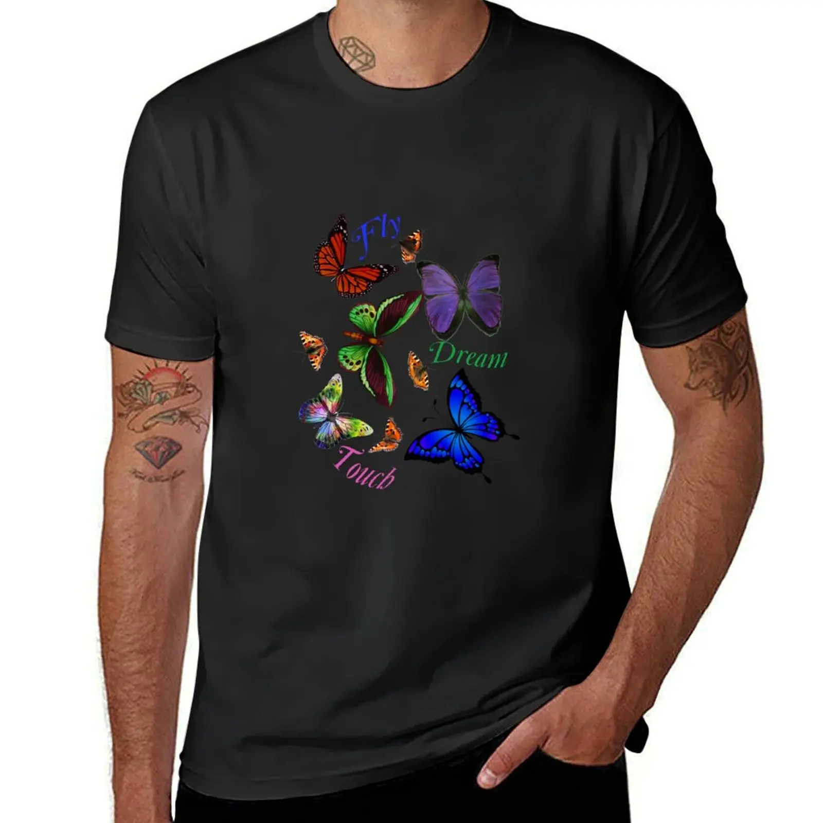 

Butterflies - Fly Dream Touch T-Shirt plus sizes customizeds shirts graphic tees men graphic t shirts