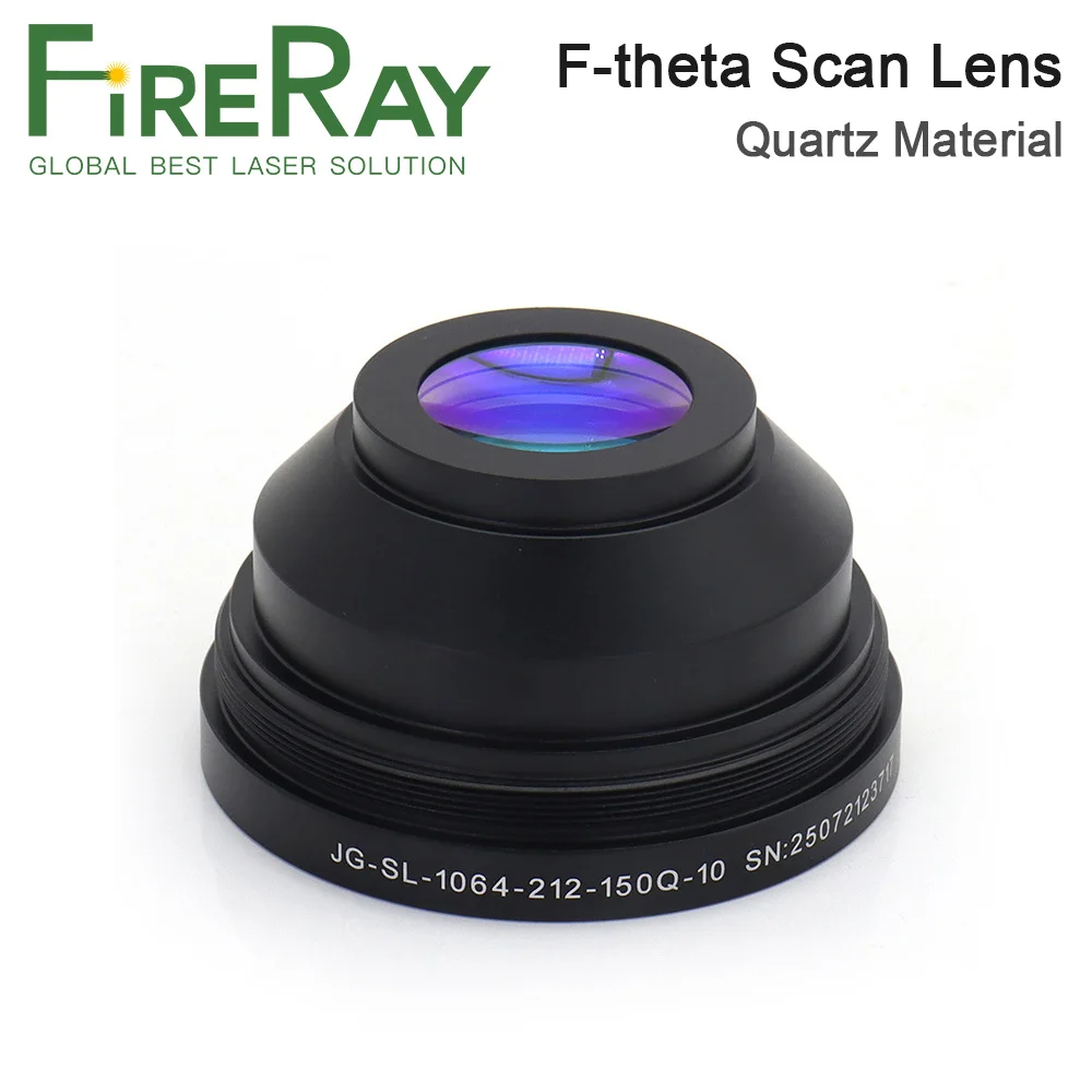 FireRay Fiber Laser F-theta Scan Lens Quartz Material 70x70mm to 300x300mm for Min.60W Laser Marking Machine