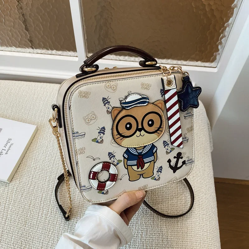 

Сумочка с рисунком медвежонка, универсальная косметичка через плечо, милая сумка