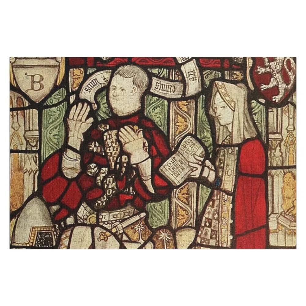 

Religious Stained Glass From the Middle Ages Jigsaw Puzzle Children Wood Adults Personalized Toy Puzzle