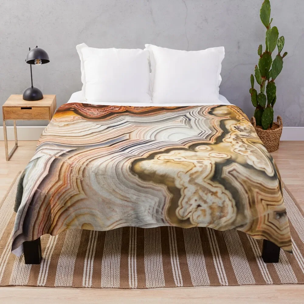 Geode Agate Throw Blanket Luxury Brand funny gift Sleeping Bag Flannel Fabric Blankets