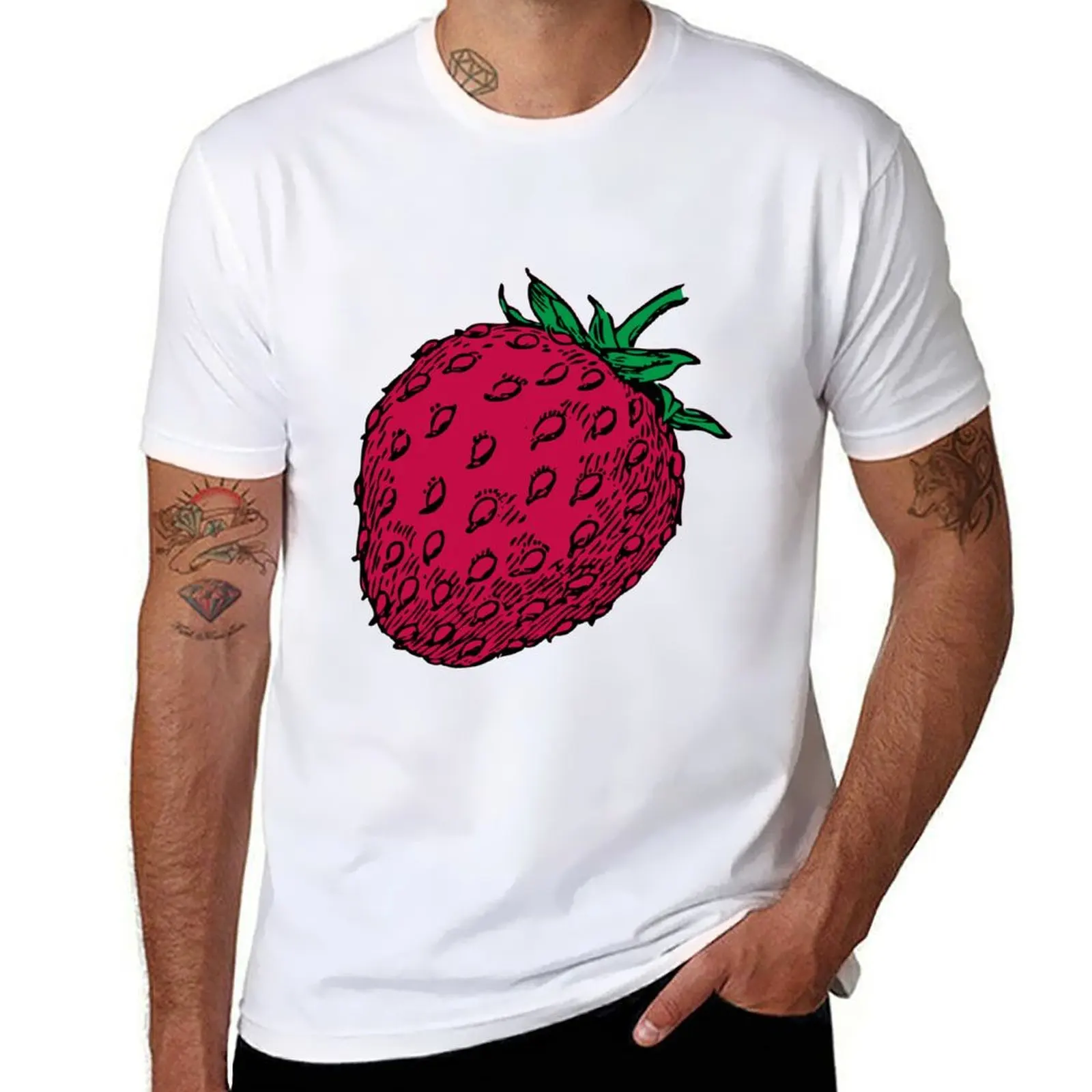 

Strawberry T-Shirt anime t shirts for man graphic t shirts for man cotton t shirts high quality T-shirt