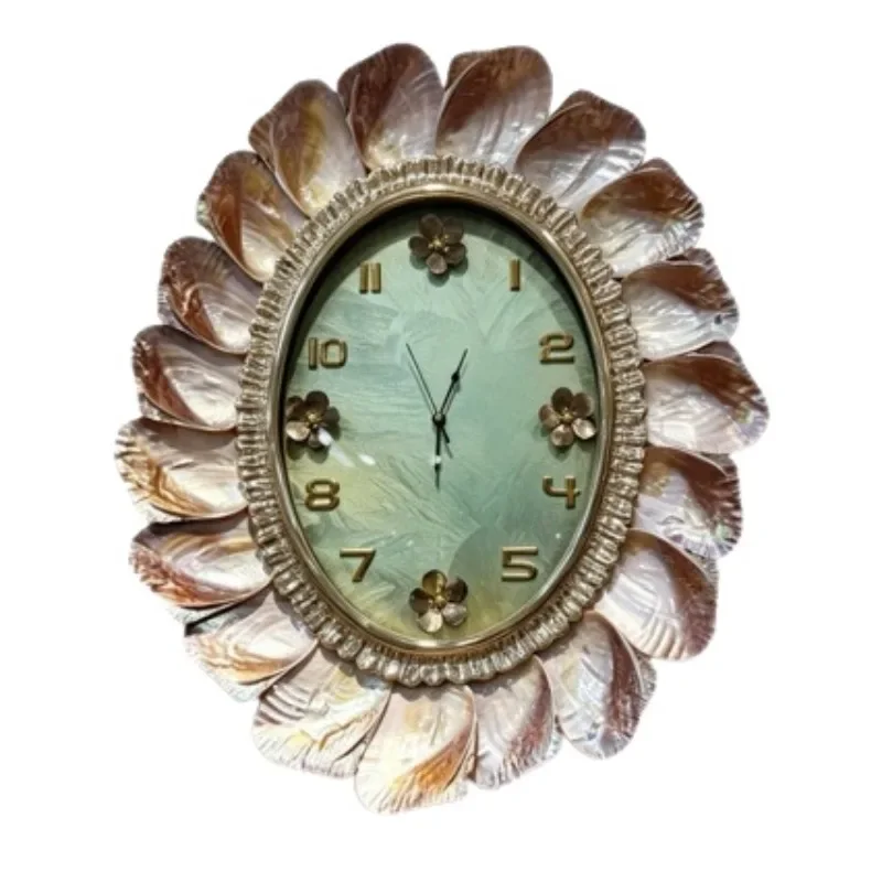 Household creative high-end clock, high-end natural shell art watch