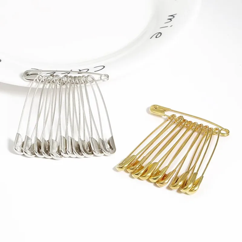 10-40Pcs Silver Safety Pins DIY Sewing Tools Accessory Stainless Steel Needles Large Safety Pin Small Brooch Apparel Accessories