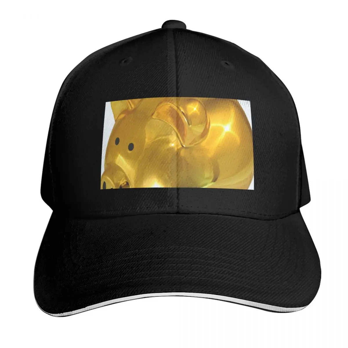 pig photo with high resolution quality Baseball Cap Curved Brim Classic Fit Low Profile Unstructured Unisex for Men Women