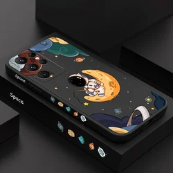 Flying Astronauts Phone Case For Samsung Galaxy S25 S24 S23 S22 S21 S20 Ultra Plus FE S10 Note 20 ultra 10 9 Plus Cover
