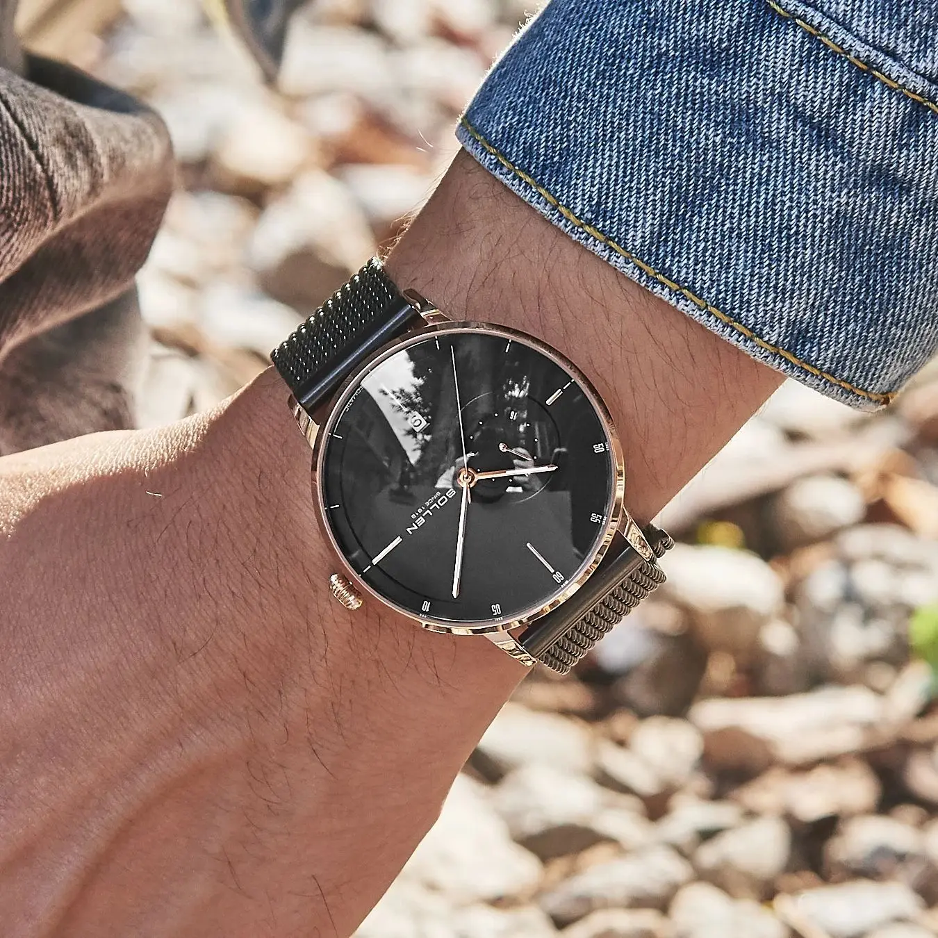 

Мужские механические часы SOLLEN, мужские часы, календарь, полностью автоматические механические модные часы, новинка и круто