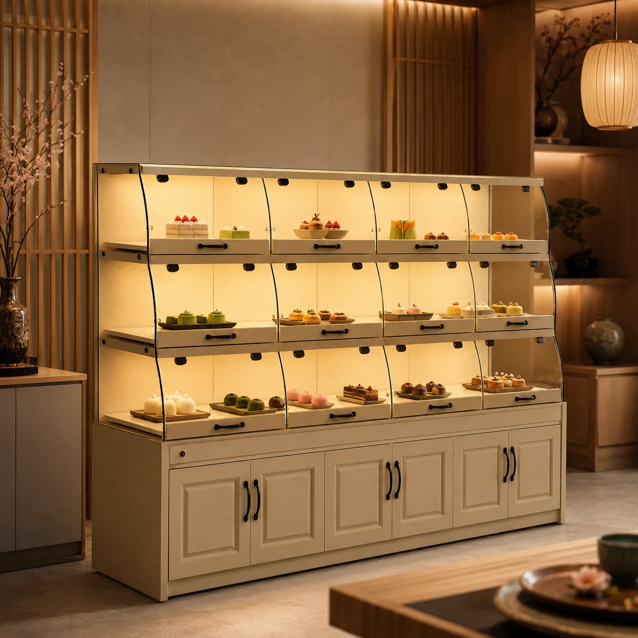 Komercyjna 12-drzwiowa szklana – Glass Cabinet Display recenzja i cena