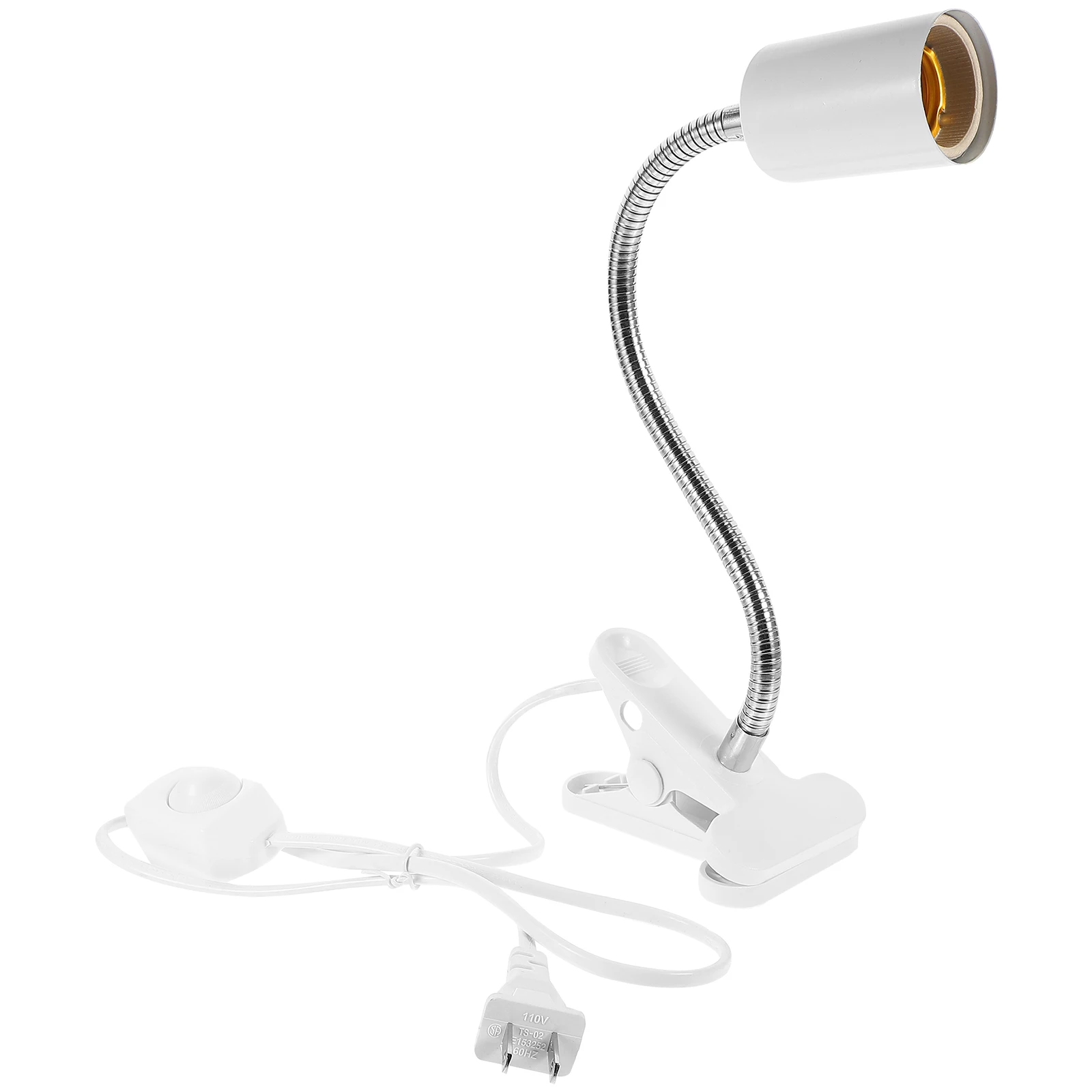 

Universal Lamp Head Clip Ceramic Cap Plastic Thread Stainless Socket s Clamp Light Socket for Bedroom Living Room Plant Grow