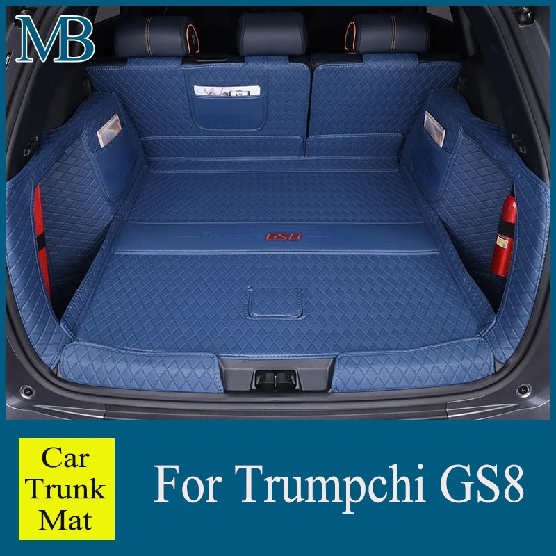 Car Trunk Mat For GAC Trumpchi GS8 2023-2024 Protection Leather Mat 2017-2022 Custom Car Accessories Auto Interior Decoration