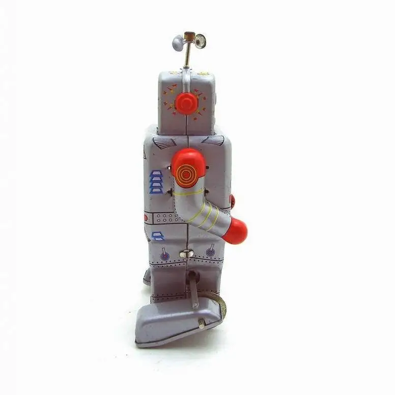 MS372 Collezione di robot quadrati Giocattoli nostalgici in latta Puntelli per riprese con microfilm Artigianato in latta