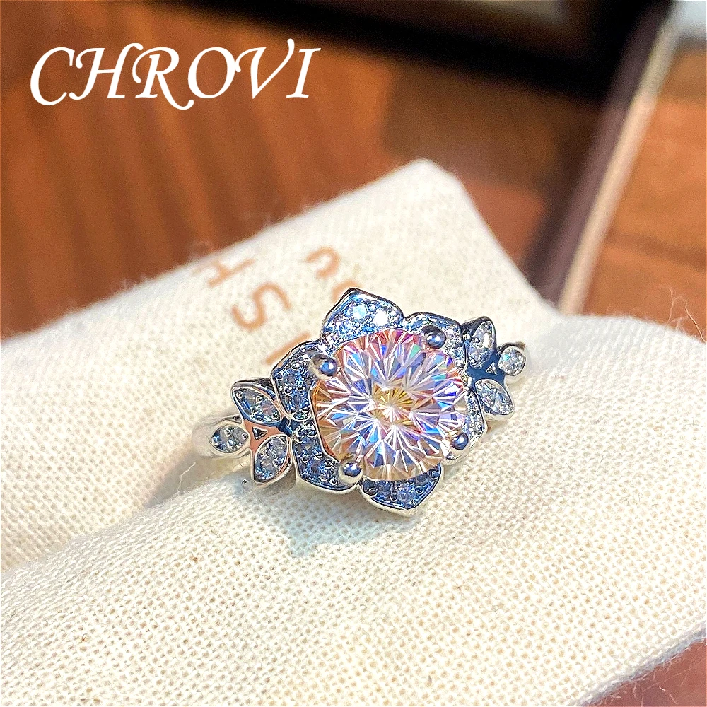 Fashion 925 silver luxury style ultra-shiny mint green ring with micro-set diamonds, flower-shaped diamond ring for women