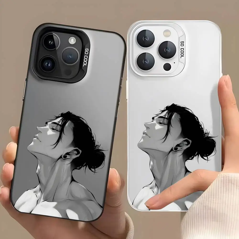 1pc Geto Suguru Custodia per telefono per IPhone 17 17Air 16 15 14 13 12 11 Pro Max Plus Argento colorato