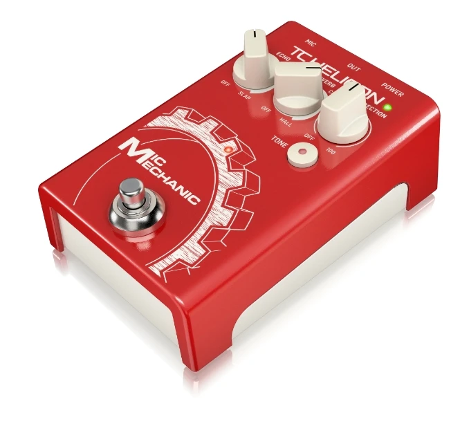 TC-Helicon Ultra-simples bateria Powered efeitos vocais Stompbox, Reverb eco e correção de passo, Mic mecânico 2