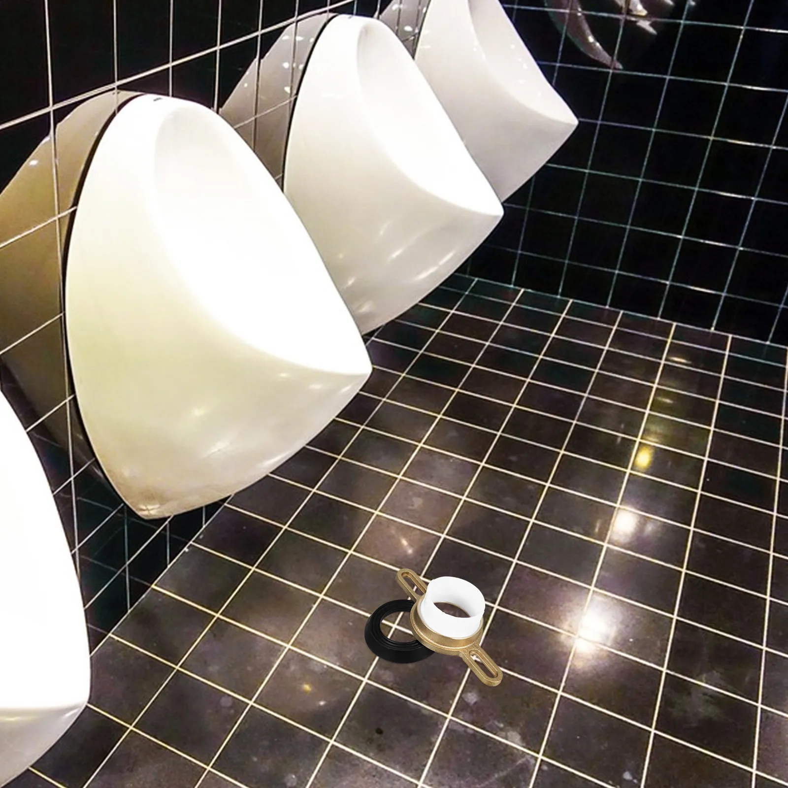 

1Set Urinal Installation Kit Flange Accessories Set Wall Sealing Gasket Connector Parts for Home Public Restrooms Leak Free Fast
