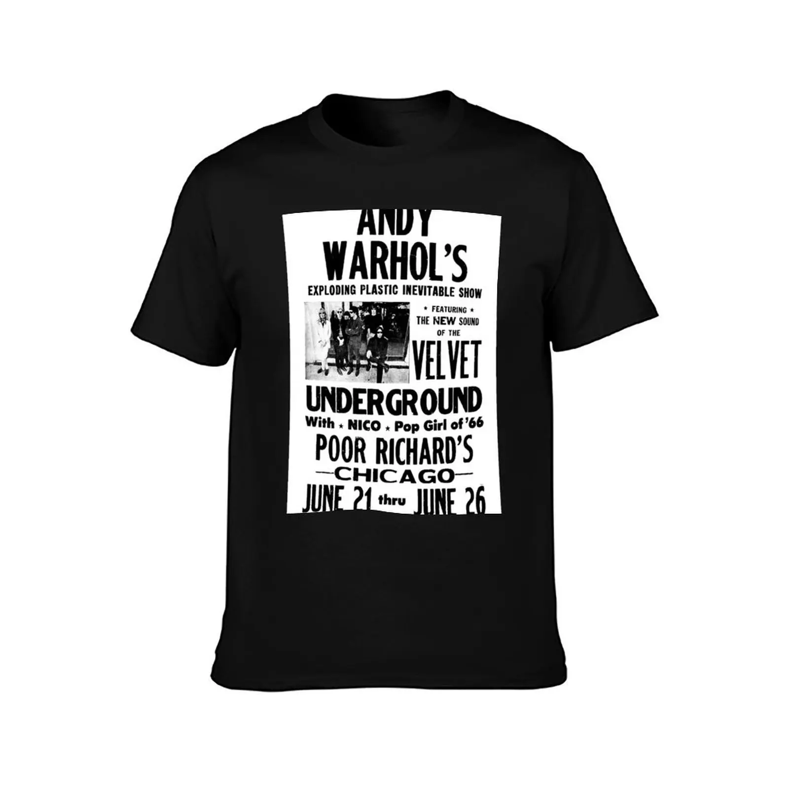 Velvet Underground with Nico Pop Girl of '66 concert poster T-Shirt Casual All Match Tee Shirt for Men T-Shirt