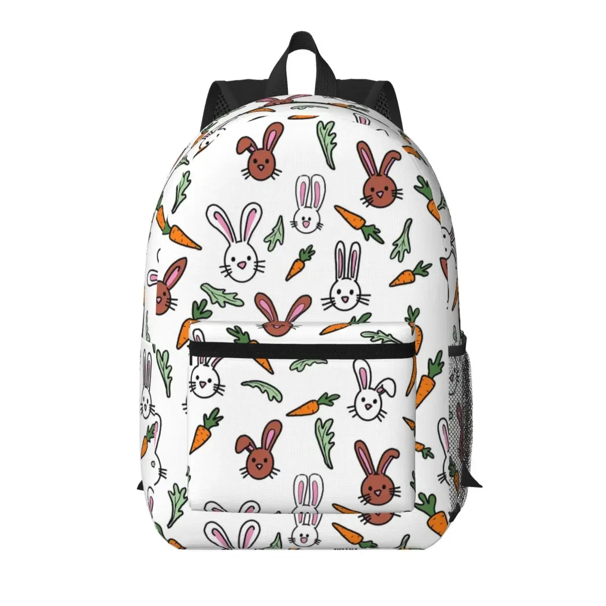 

Bunnies And Carrots Pattern Rabbit Student Backpack School Bag Hiking Travel Daypack for Boys Girls Bookbag Shoulder Bags