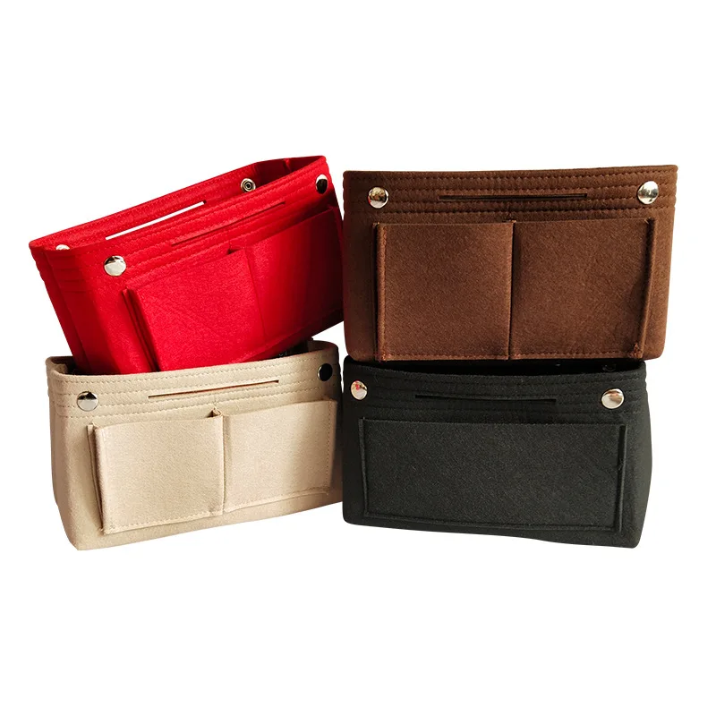 

Women Felt Insert Bag Makeup Cosmetic Bags Travel Inner Purse Portable Handbag Storage bag Organizer Insert 6 size