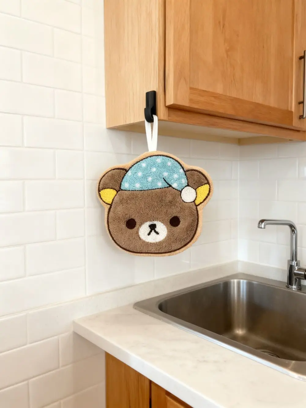 Anime Rilakkumas Hand Towel Hanging Type Absorbent Small Square Towel Kitchen Household Quick Drying Hand Towel Girl Gifts - view 6