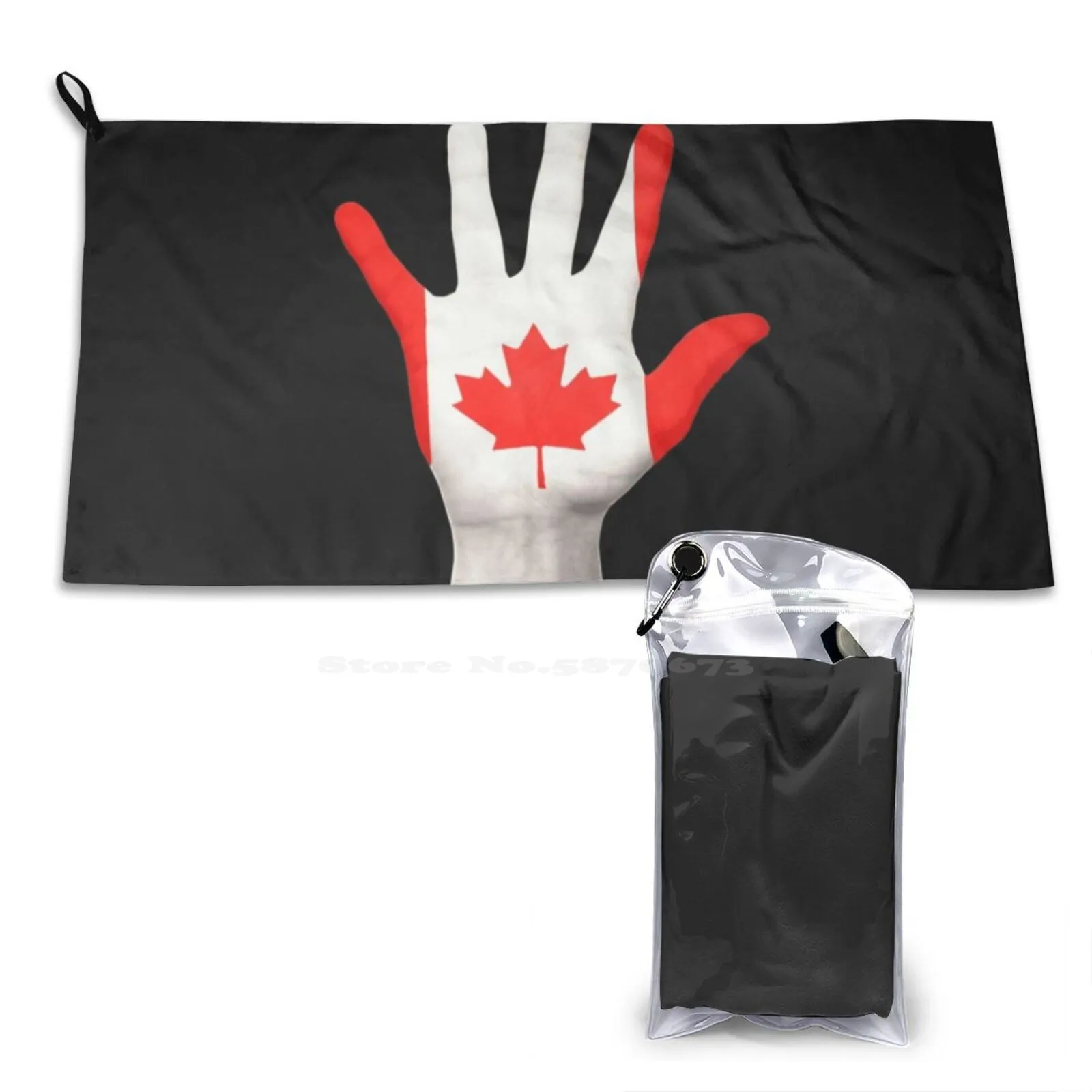 Canada Hand Soft Microfiber Fabric Face Towel Americas Canadian Countries North States White Anthem Banner Canadas Country