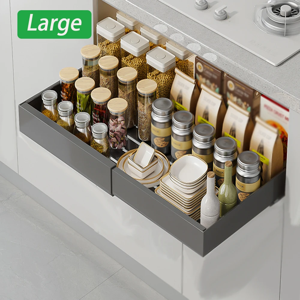

1pc Deep Pull Out Drawers for Cabinets, Expandable Slide Out Drawers for Kitchen Cabinets, Pull Out Cabinet Organizer