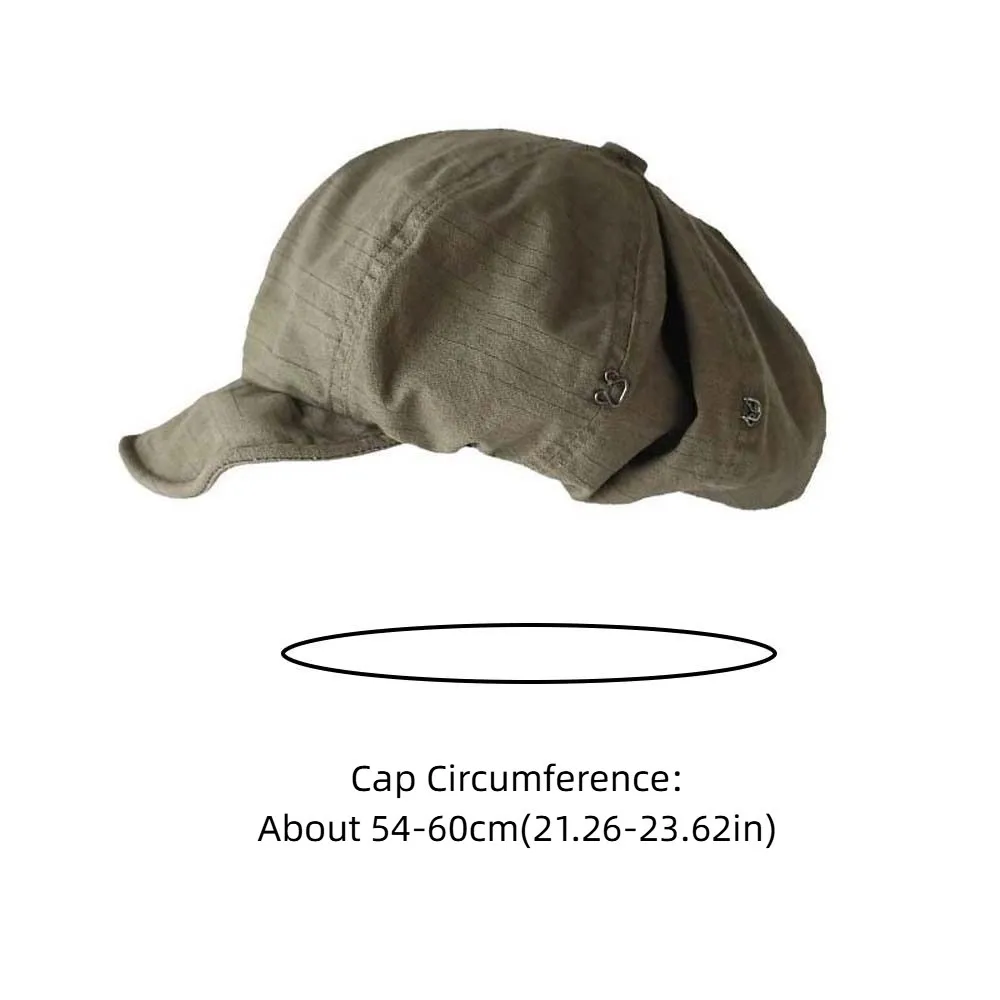 Asymmetric Cloud Beret Cap Street Style Big Head Circumference Retro Octagonal Hat Polyester Solid Color Women Artist Hat Women 5