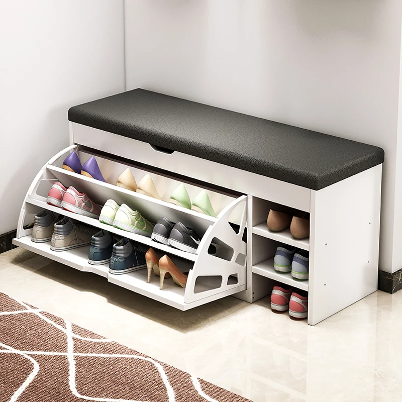 store stools, enter shoe cabinets, sit stools, integrated soft bags, enter households, flip bucket shoe racks