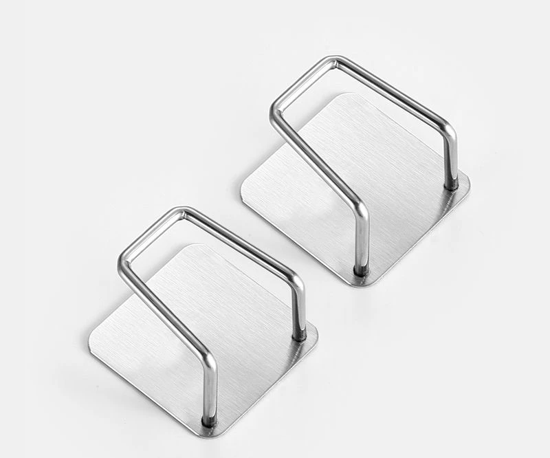 New Stainless Steel Sponge Rack Free Punch Household Kitchen Supplies Pool Steel Ball Scouring Pad Drain Rack KitchenAccessories