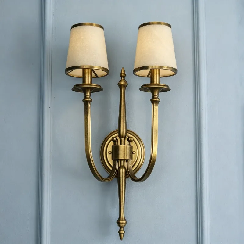 Copper Lamp Covers American Style Lampshade Bedroom Bedside Decoration Lampshades Living Room Background Luxury Glass Lampshade