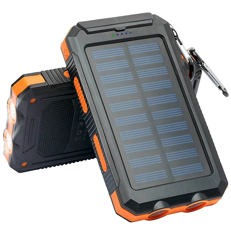 

20000mAh Solar Power Bank Waterproof Portable Fast Charging Powerbank External Battery Charger for iPhone Samsung Xiaomi Huawei