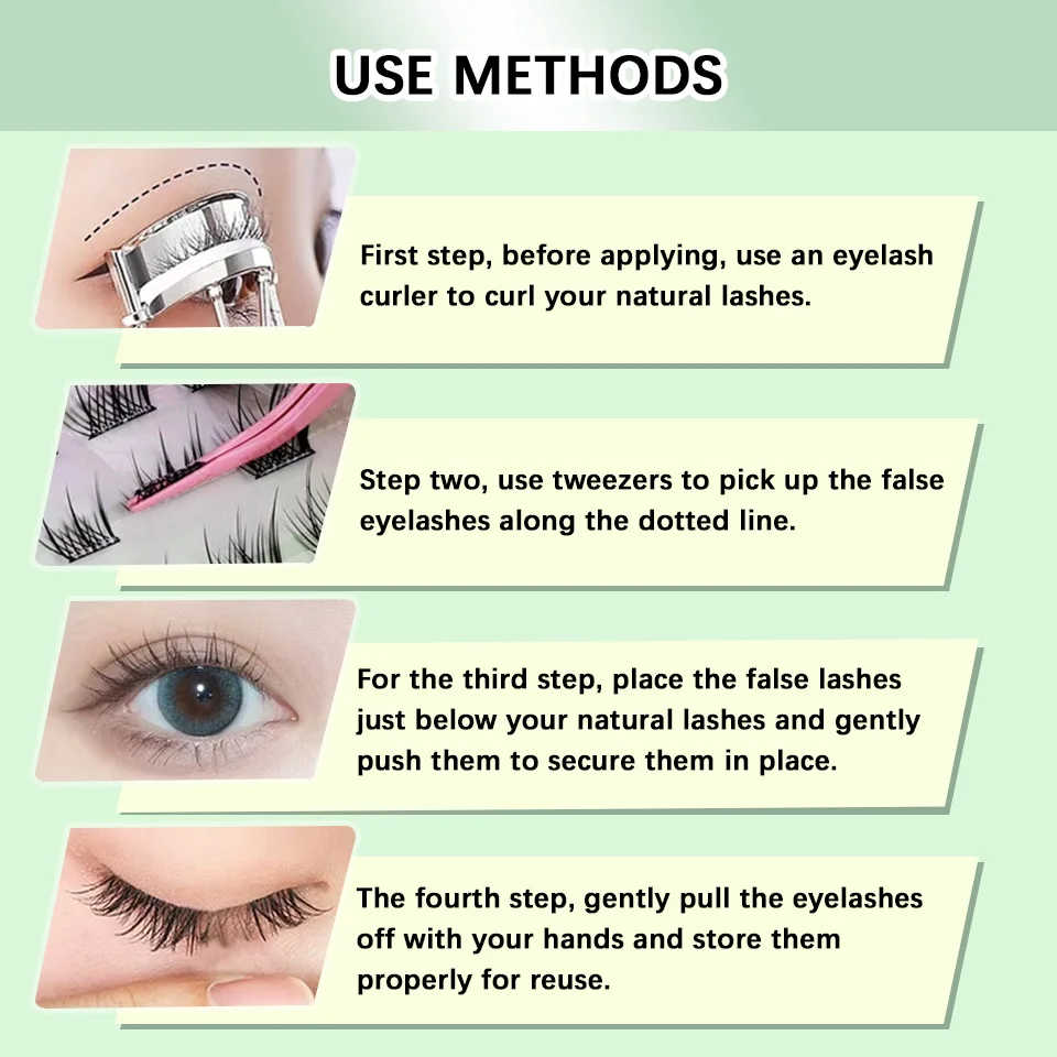 Daily Use DIY Glue-free Voluminous False Eyelashes Reusable No-removal Segmented Sunflower Thick Lash Extension Enlarge Eyes
