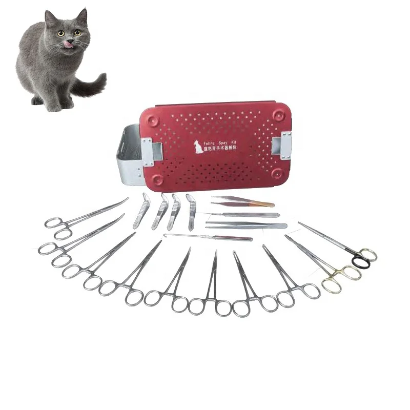 

Veterinary Surgery Kit Small Animal Surgical Instrument Set Vet Medical Dog Cat Pets Spay Feline Spay Kit